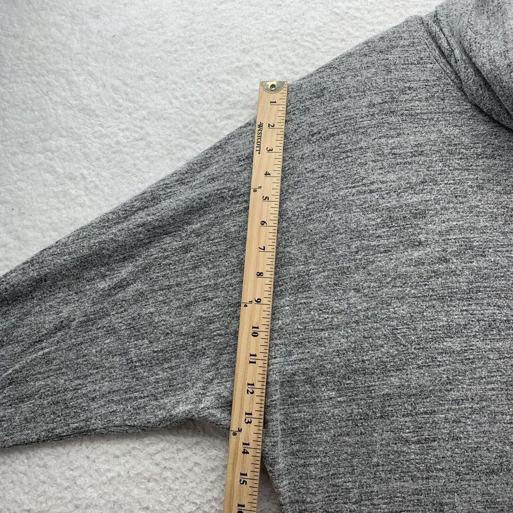 Lucky Brand Sweater Womens Large Heather Gray Relaxed Cowl Neck Soft Thin Preppy - Picture 7 of 16